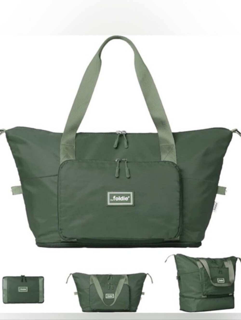 NWT The Original Foldie Travel Bag / Olive Green / Foldable & Expandable